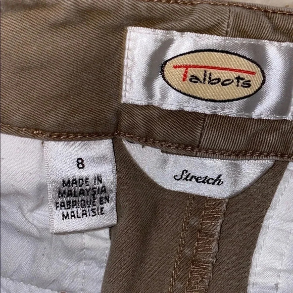 Vintage Talbots  khaki Lycra midi skirt Sz 8 - Picture 8 of 15
